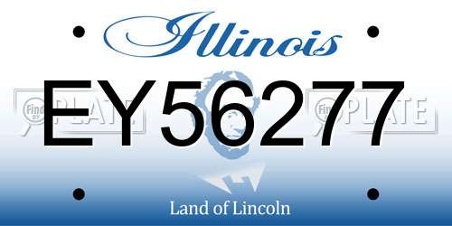 EY56277 Illinois License Plate