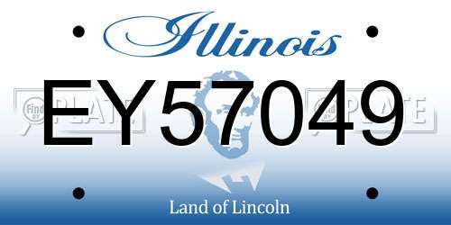 EY57049 Illinois License Plate