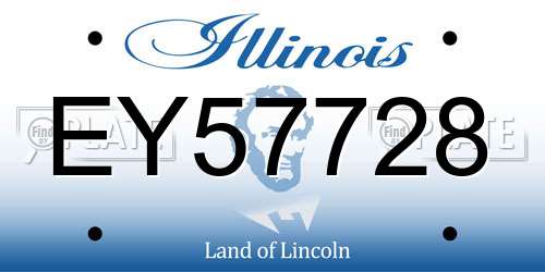 EY57728 Illinois License Plate