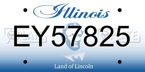 EY57825 Illinois License Plate