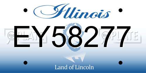 EY58277 Illinois License Plate