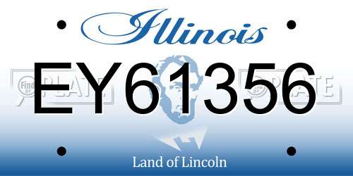 EY61356 Illinois License Plate