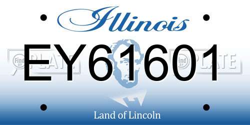 EY61601 Illinois License Plate