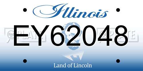 EY62048 Illinois License Plate