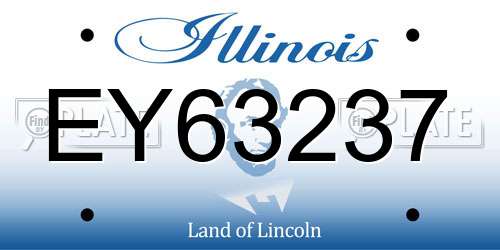 EY63237 Illinois License Plate
