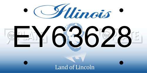 EY63628 Illinois License Plate
