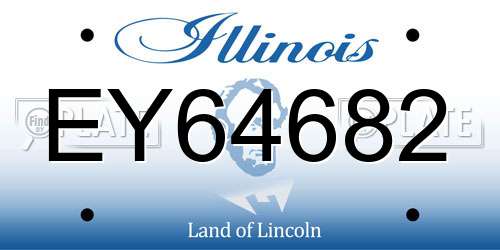 EY64682 Illinois License Plate