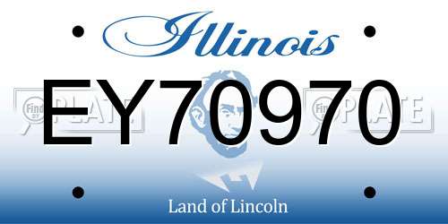 EY70970 Illinois License Plate