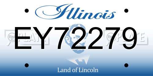 EY72279 Illinois License Plate
