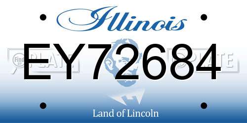 EY72684 Illinois License Plate