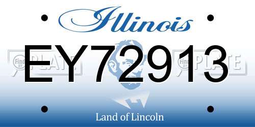 EY72913 Illinois License Plate