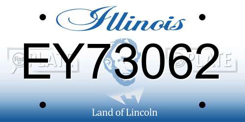 EY73062 Illinois License Plate