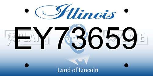 EY73659 Illinois License Plate