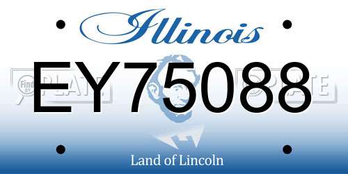 EY75088 Illinois License Plate