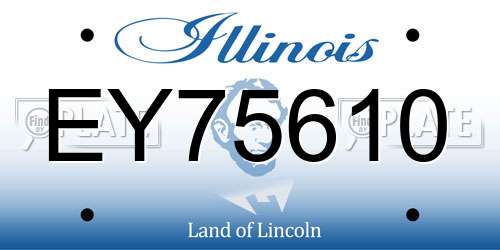 EY75610 Illinois License Plate