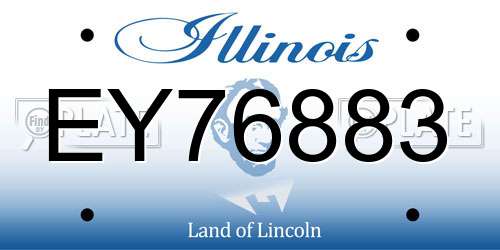 EY76883 Illinois License Plate