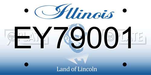 EY79001 Illinois License Plate