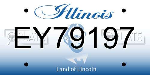 EY79197 Illinois License Plate
