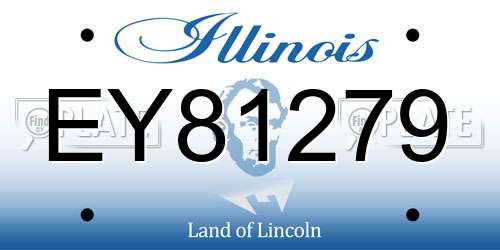 EY81279 Illinois License Plate
