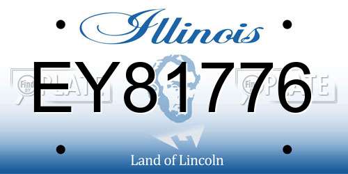 EY81776 Illinois License Plate