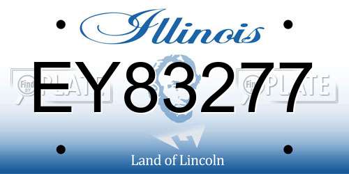 EY83277 Illinois License Plate
