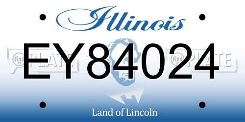 EY84024 Illinois License Plate