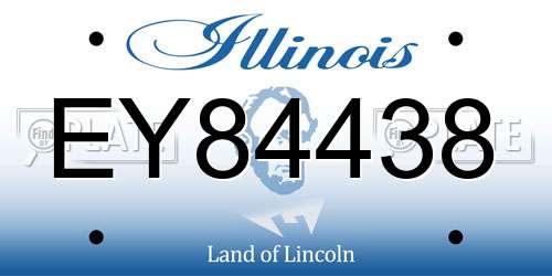 EY84438 Illinois License Plate