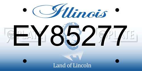 EY85277 Illinois License Plate