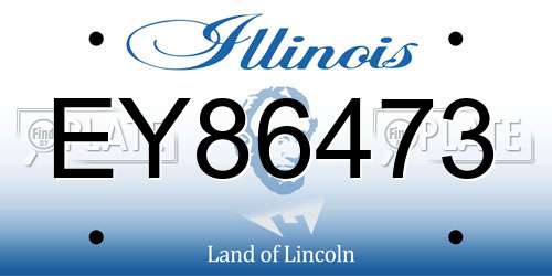 EY86473 Illinois License Plate