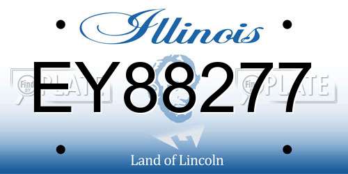 EY88277 Illinois License Plate