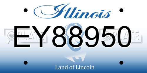 EY88950 Illinois License Plate
