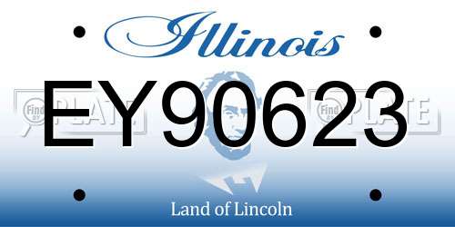 EY90623 Illinois License Plate