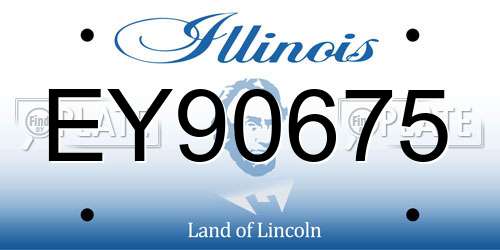 EY90675 Illinois License Plate