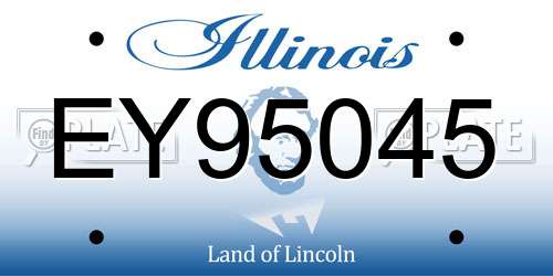 EY95045 Illinois License Plate