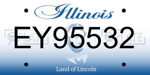 EY95532 Illinois License Plate