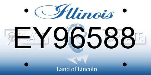 EY96588 Illinois License Plate