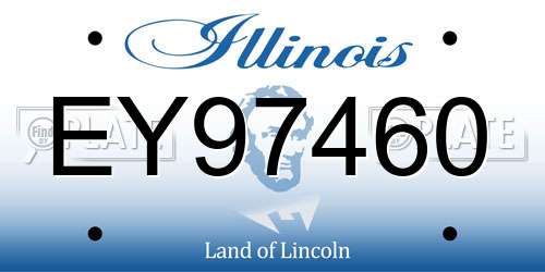 EY97460 Illinois License Plate