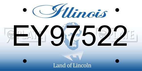 EY97522 Illinois License Plate
