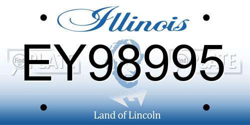 EY98995 Illinois License Plate