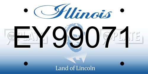 EY99071 Illinois License Plate