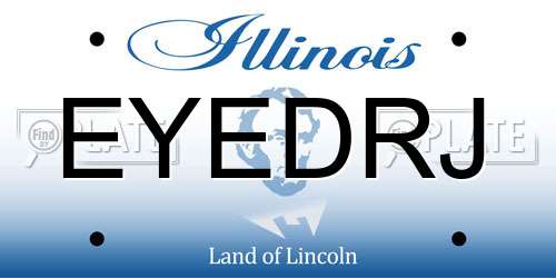 EYEDRJ Illinois License Plate