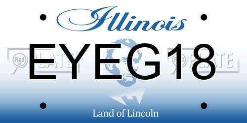 EYEG18 Illinois License Plate