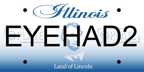 EYEHAD2 Illinois License Plate