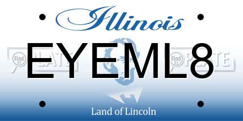 EYEML8 Illinois License Plate
