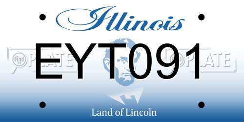 EYT091 Illinois License Plate