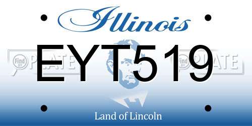 EYT519 Illinois License Plate