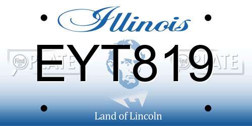 EYT819 Illinois License Plate