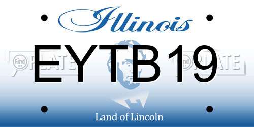 EYTB19 Illinois License Plate