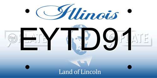 EYTD91 Illinois License Plate