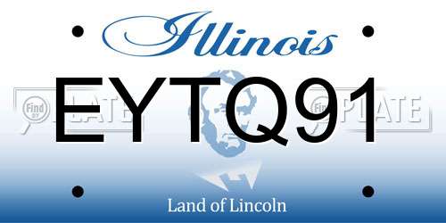 EYTQ91 Illinois License Plate